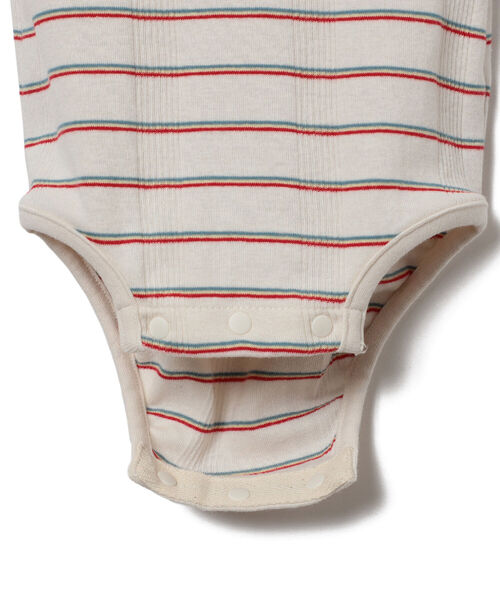 B:MING by BEAMS(ビーミングバイビームス)の「MILLER / レインボー ボーダー ロンパース(60~80cm)(ロンパース・キッズ・アイボリー・70-80cm/60-70㎝)」の3枚目の写真