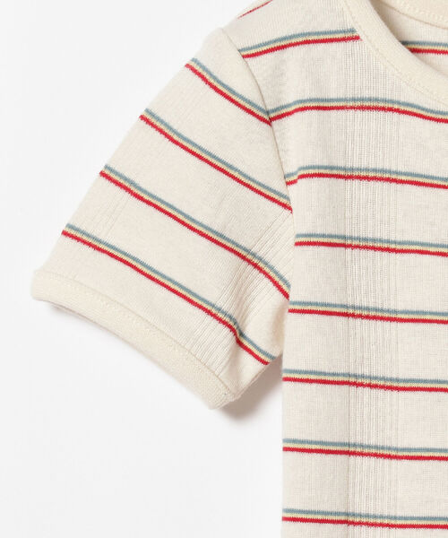 B:MING by BEAMS(ビーミングバイビームス)の「MILLER / レインボー ボーダー ロンパース(60~80cm)(ロンパース・キッズ・アイボリー・70-80cm/60-70㎝)」の12枚目の写真