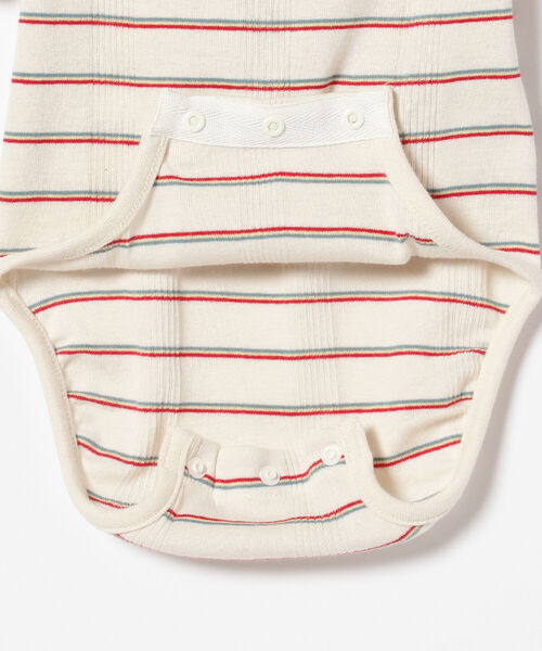 B:MING by BEAMS(ビーミングバイビームス)の「MILLER / レインボー ボーダー ロンパース(60~80cm)(ロンパース・キッズ・アイボリー・70-80cm/60-70㎝)」の11枚目の写真