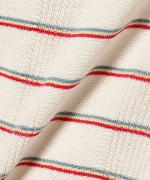 B:MING by BEAMS(ビーミングバイビームス)の「MILLER / レインボー ボーダー ロンパース(60~80cm)(ロンパース・キッズ・アイボリー・70-80cm/60-70㎝)」の9枚目の写真