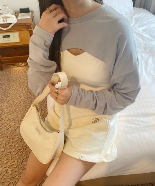 Heather(ヘザー)の「HOLiCカップ付きキャミソール 267904(キャミソール・レディース・オフホワイト/グレー/ブラック・FREE)」の10枚目の写真