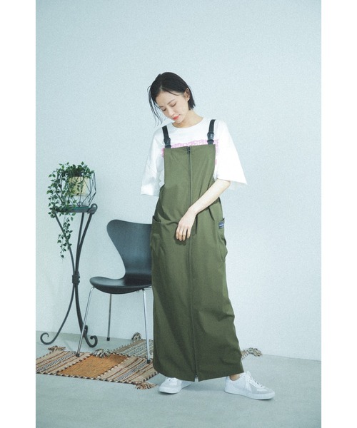 GENE HEAVENS（ジーンヘブンズ）の「(GENE HEAVENS)バッグ付きフロントジップサロペットワンピース（ワンピース・レディース・カーキ/グレー/ブラック・ONE SIZE）」の20枚目の写真