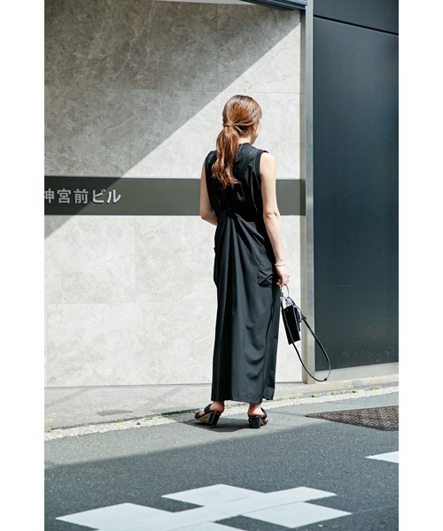 GENE HEAVENS（ジーンヘブンズ）の「(GENE HEAVENS)バッグ付きフロントジップサロペットワンピース（ワンピース・レディース・カーキ/グレー/ブラック・ONE SIZE）」の21枚目の写真