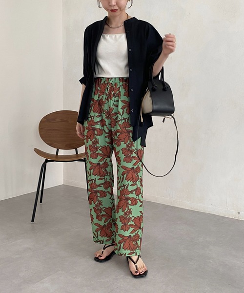 CAPRICIEUX LE'MAGE（カプリシューレマージュ）の「パフ5分袖ギャザーシャツ（シャツ/ブラウス・レディース・ホワイト/ブラック/オレンジ・FREE）」の11枚目の写真