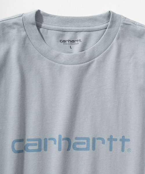 Carhartt WIP(カーハートダブリューアイピー)の「【Carhartt/カーハート】ブランドネームロゴプリント 半袖Tシャツ/CH SCRIPT T-SHIRT(Tシャツ/カットソー・レディース・ホワイト/ブラック/サックスブルー・M/L/XL)」の6枚目の写真