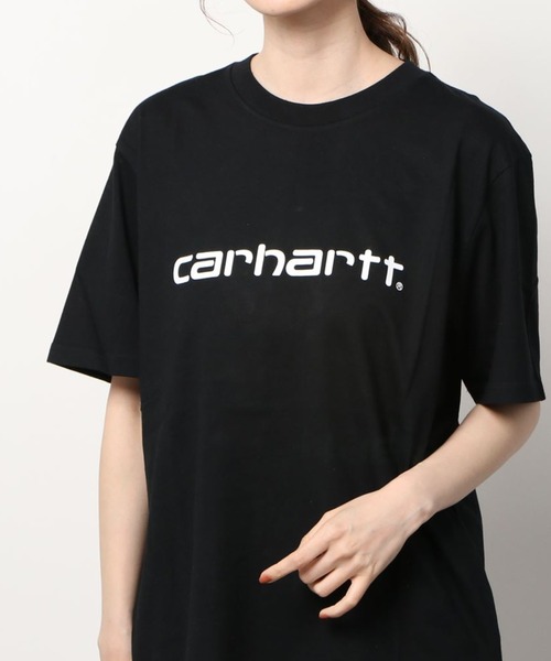 Carhartt WIP(カーハートダブリューアイピー)の「【Carhartt/カーハート】ブランドネームロゴプリント 半袖Tシャツ/CH SCRIPT T-SHIRT(Tシャツ/カットソー・レディース・ホワイト/ブラック/サックスブルー・M/L/XL)」の13枚目の写真