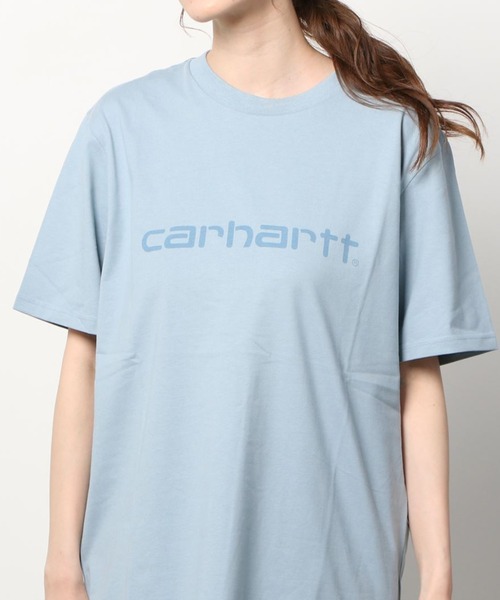 Carhartt WIP(カーハートダブリューアイピー)の「【Carhartt/カーハート】ブランドネームロゴプリント 半袖Tシャツ/CH SCRIPT T-SHIRT(Tシャツ/カットソー・レディース・ホワイト/ブラック/サックスブルー・M/L/XL)」の14枚目の写真