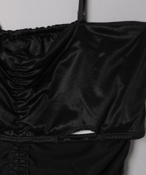 JEANASIS（ジーナシス）の「ストレッチギャザービスチェ/281453（その他トップス・レディース・ブラック/グリーン・FREE）」の10枚目の写真