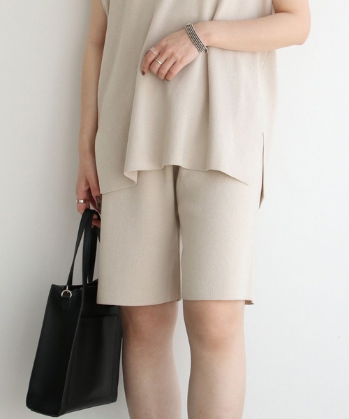 notch.(ノッチ)の「ニットハーフパンツ(その他パンツ・レディース・ベージュ/ブラウン/ブラック・M)」の3枚目の写真