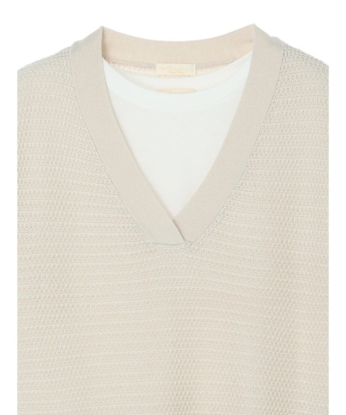 earth music&ecology（アースミュージックアンドエコロジー）の「SET2点 ジャガードベスト+Tシャツ（ニット/セーター・レディース・オリーブ/アイボリー/レッド系その他5・FREE）」の17枚目の写真