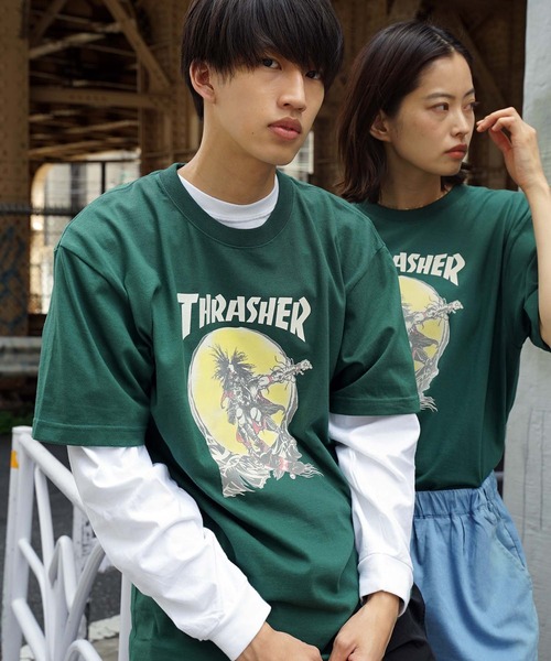 THRASHER(スラッシャー)の「Frocky Print OUTLAW S/S T-SHIRTS/スラッシャー半袖Tシャツ(Tシャツ/カットソー・メンズ・ブラック/ダークグリーン・MEDIUM/LARGE/X-LARGE/XX-LARGE)」の2枚目の写真
