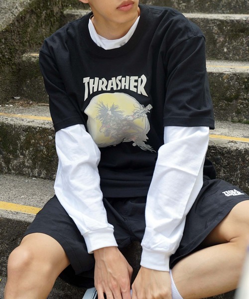THRASHER(スラッシャー)の「Frocky Print OUTLAW S/S T-SHIRTS/スラッシャー半袖Tシャツ(Tシャツ/カットソー・メンズ・ブラック/ダークグリーン・MEDIUM/LARGE/X-LARGE/XX-LARGE)」の10枚目の写真