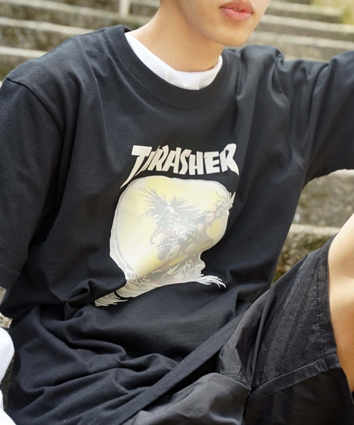 THRASHER(スラッシャー)の「Frocky Print OUTLAW S/S T-SHIRTS/スラッシャー半袖Tシャツ(Tシャツ/カットソー・メンズ・ブラック/ダークグリーン・MEDIUM/LARGE/X-LARGE/XX-LARGE)」の13枚目の写真