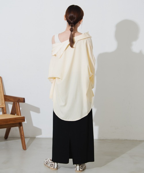 MERLOT(メルロー)の「プリーツナロースカート(スカート・レディース・ブラック/グリーン/ピンク・FREE)」の7枚目の写真