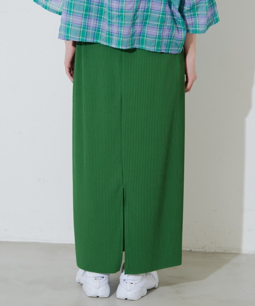MERLOT(メルロー)の「プリーツナロースカート(スカート・レディース・ブラック/グリーン/ピンク・FREE)」の15枚目の写真