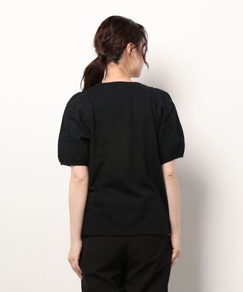 Lugnoncure(ルノンキュール)の「レース袖トップス(Tシャツ/カットソー・レディース・ブラック/ベージュ/オフホワイト・フリ-)」の5枚目の写真