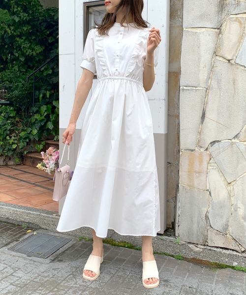 OLIVE des OLIVE(オリーブデオリーブ)の「【WEB限定】フリルワンピース(ワンピース・レディース・ブラック/オフホワイト/サックスブルー・FREE)」の16枚目の写真