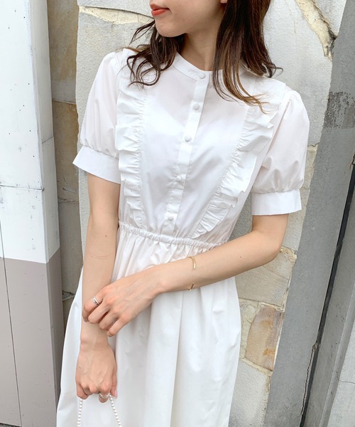 OLIVE des OLIVE(オリーブデオリーブ)の「【WEB限定】フリルワンピース(ワンピース・レディース・ブラック/オフホワイト/サックスブルー・FREE)」の6枚目の写真