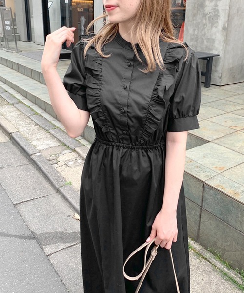 OLIVE des OLIVE(オリーブデオリーブ)の「【WEB限定】フリルワンピース(ワンピース・レディース・ブラック/オフホワイト/サックスブルー・FREE)」の17枚目の写真