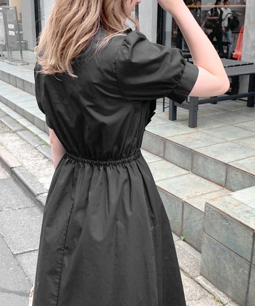 OLIVE des OLIVE(オリーブデオリーブ)の「【WEB限定】フリルワンピース(ワンピース・レディース・ブラック/オフホワイト/サックスブルー・FREE)」の9枚目の写真