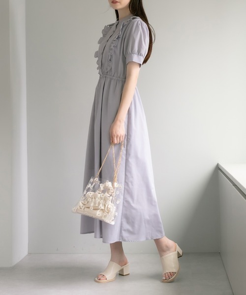 OLIVE des OLIVE(オリーブデオリーブ)の「【WEB限定】フリルワンピース(ワンピース・レディース・ブラック/オフホワイト/サックスブルー・FREE)」の13枚目の写真