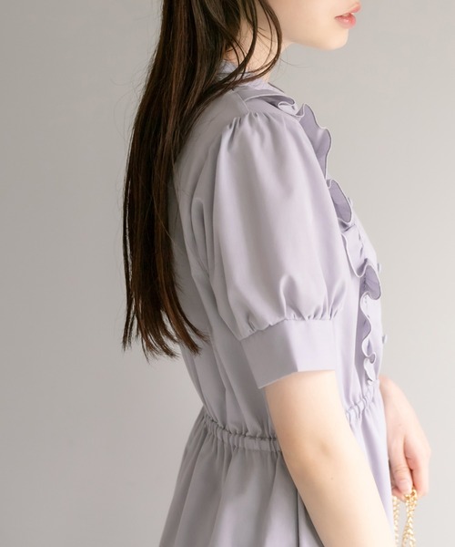 OLIVE des OLIVE(オリーブデオリーブ)の「【WEB限定】フリルワンピース(ワンピース・レディース・ブラック/オフホワイト/サックスブルー・FREE)」の20枚目の写真