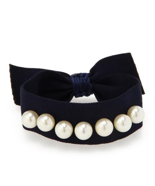 UNITED ARROWS（ユナイテッドアローズ）の「UAB PL ヘアゴム◆（ヘアゴム・レディース・シルバー/ブラック/ネイビー・フリー）」の2枚目の写真