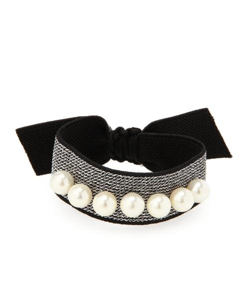 UNITED ARROWS（ユナイテッドアローズ）の「UAB PL ヘアゴム◆（ヘアゴム・レディース・シルバー/ブラック/ネイビー・フリー）」の3枚目の写真