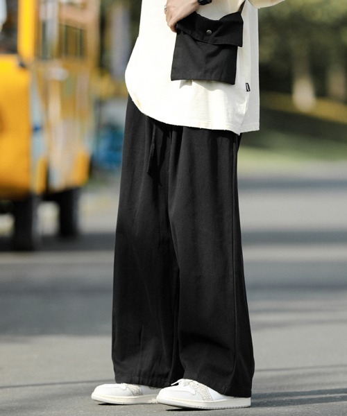 neos（ネオス）の「【neos -addictive design-】ルーズシルエット ビッグカーゴポケット バッグ付き ワイド パンツ（カーゴパンツ・メンズ・ブラック/ベージュ/カーキ・MEDIUM/LARGE/X-LARGE）」の10枚目の写真