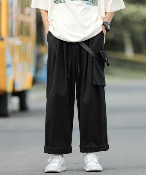 neos（ネオス）の「【neos -addictive design-】ルーズシルエット ビッグカーゴポケット バッグ付き ワイド パンツ（カーゴパンツ・メンズ・ブラック/ベージュ/カーキ・MEDIUM/LARGE/X-LARGE）」の7枚目の写真