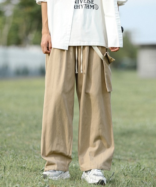 neos（ネオス）の「【neos -addictive design-】ルーズシルエット ビッグカーゴポケット バッグ付き ワイド パンツ（カーゴパンツ・メンズ・ブラック/ベージュ/カーキ・MEDIUM/LARGE/X-LARGE）」の11枚目の写真