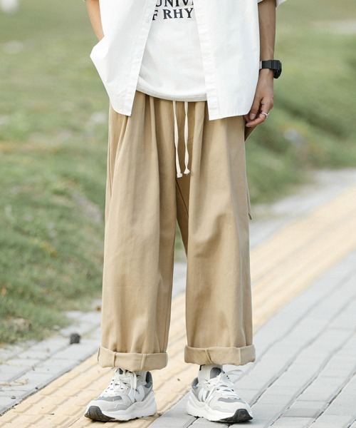 neos（ネオス）の「【neos -addictive design-】ルーズシルエット ビッグカーゴポケット バッグ付き ワイド パンツ（カーゴパンツ・メンズ・ブラック/ベージュ/カーキ・MEDIUM/LARGE/X-LARGE）」の21枚目の写真