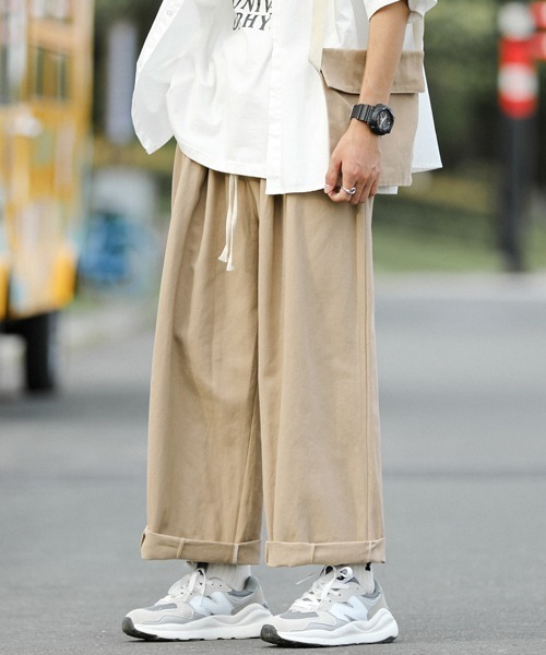 neos（ネオス）の「【neos -addictive design-】ルーズシルエット ビッグカーゴポケット バッグ付き ワイド パンツ（カーゴパンツ・メンズ・ブラック/ベージュ/カーキ・MEDIUM/LARGE/X-LARGE）」の18枚目の写真