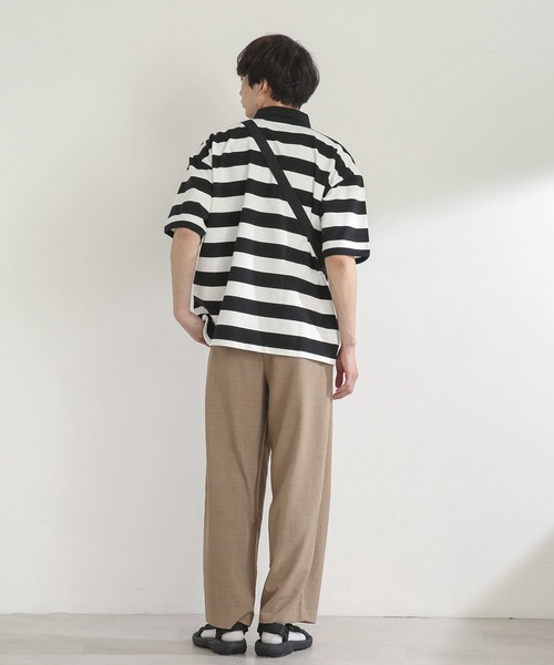 SENSE OF PLACE by URBAN RESEARCH(センスオブプレイスバイアーバンリサーチ)の「『別注』TeddyBear×SENSE OF PLACE テディベアボーダーポロシャツ(ポロシャツ・メンズ・オレンジ/ブラック・MEDIUM/LARGE)」の6枚目の写真