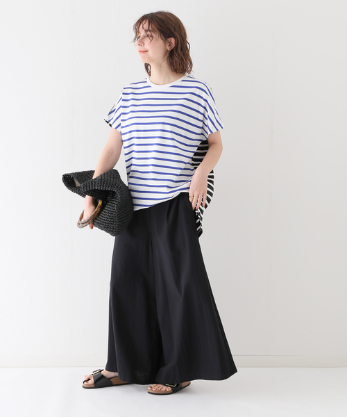 B.C STOCK（ベーセーストック）の「リネンライクコットン ワイドキュロット（その他パンツ・レディース・ブラック/ピンク/イエロー/グリーン・FREE）」の5枚目の写真