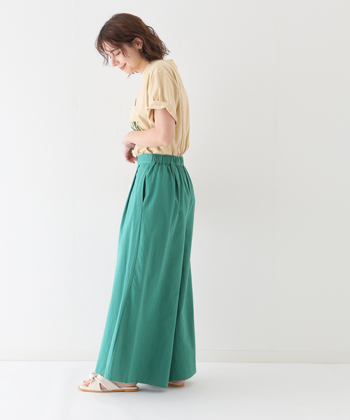 B.C STOCK（ベーセーストック）の「リネンライクコットン ワイドキュロット（その他パンツ・レディース・ブラック/ピンク/イエロー/グリーン・FREE）」の20枚目の写真