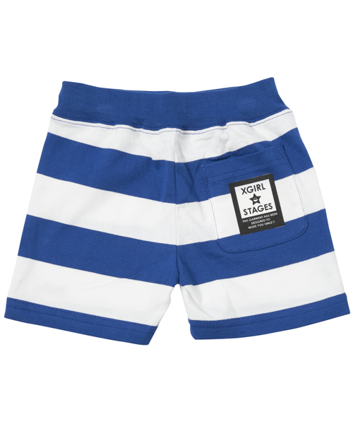 X-girl Stages（エックスガールステージス）の「STRIPED BASIC SHORT PANTS (4T～7T)（その他パンツ・キッズ・アッシュ/ブルー/レッド・7T/6T/4T/5T）」の7枚目の写真