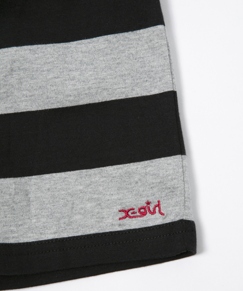 X-girl Stages（エックスガールステージス）の「STRIPED BASIC SHORT PANTS (4T～7T)（その他パンツ・キッズ・アッシュ/ブルー/レッド・7T/6T/4T/5T）」の10枚目の写真