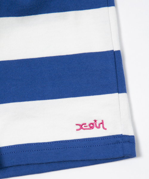 X-girl Stages（エックスガールステージス）の「STRIPED BASIC SHORT PANTS (4T～7T)（その他パンツ・キッズ・アッシュ/ブルー/レッド・7T/6T/4T/5T）」の11枚目の写真