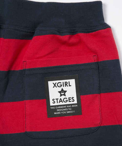 X-girl Stages（エックスガールステージス）の「STRIPED BASIC SHORT PANTS (4T～7T)（その他パンツ・キッズ・アッシュ/ブルー/レッド・7T/6T/4T/5T）」の13枚目の写真