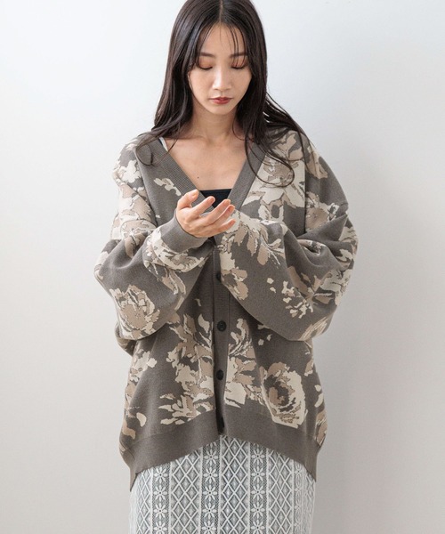 フラワージャガードカーデ 353970（カーディガン/ボレロ）｜LOWRYS FARM（ローリーズファーム）