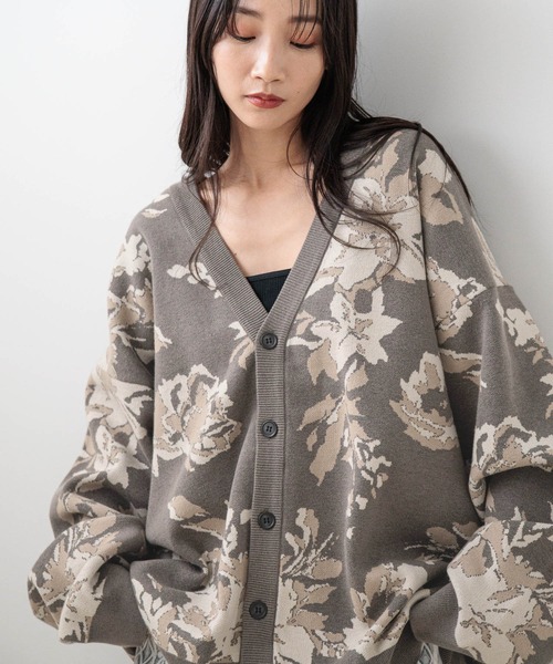 フラワージャガードカーデ 353970（カーディガン/ボレロ）｜LOWRYS FARM（ローリーズファーム）