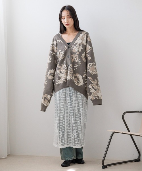 フラワージャガードカーデ 353970（カーディガン/ボレロ）｜LOWRYS FARM（ローリーズファーム）