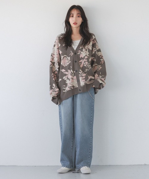 フラワージャガードカーデ 353970（カーディガン/ボレロ）｜LOWRYS FARM（ローリーズファーム）