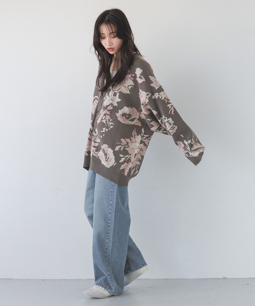 フラワージャガードカーデ 353970（カーディガン/ボレロ）｜LOWRYS FARM（ローリーズファーム）