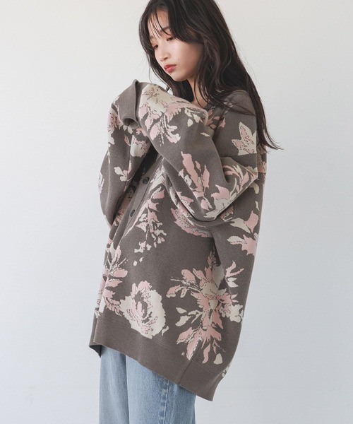 フラワージャガードカーデ 353970（カーディガン/ボレロ）｜LOWRYS FARM（ローリーズファーム）