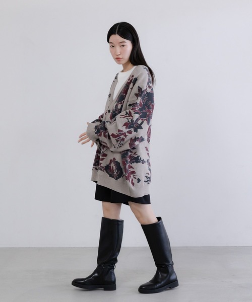 フラワージャガードカーデ 353970（カーディガン/ボレロ）｜LOWRYS