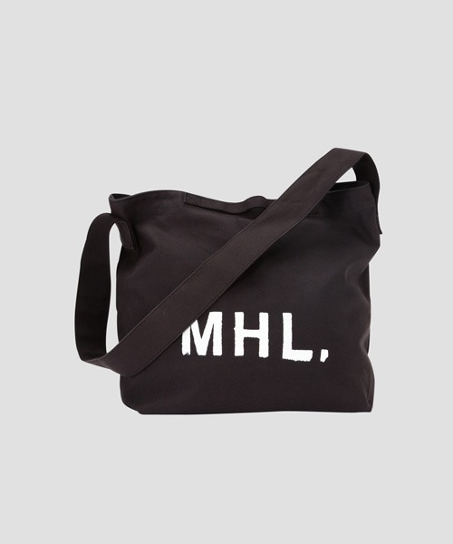 MHL.（エムエイチエル）の「HEAVY COTTON CANVAS（ショルダーバッグ・レディース・ホワイト/ブラック・FREE）」の2枚目の写真