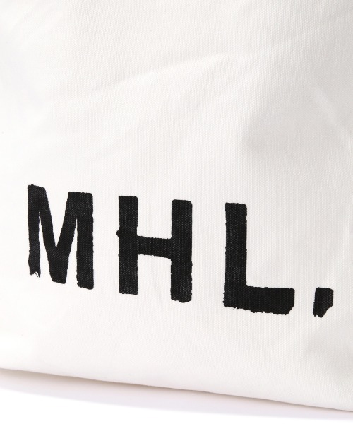 MHL.（エムエイチエル）の「HEAVY COTTON CANVAS（ショルダーバッグ・レディース・ホワイト/ブラック・FREE）」の5枚目の写真
