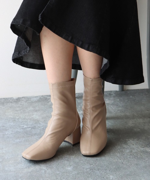 BLUEEAST(ブルーイースト)の「ストレッチショートブーツ(ブーツ・レディース・ブラック/アイボリー/ベージュ・LARGE/X-LARGE/MEDIUM)」の22枚目の写真